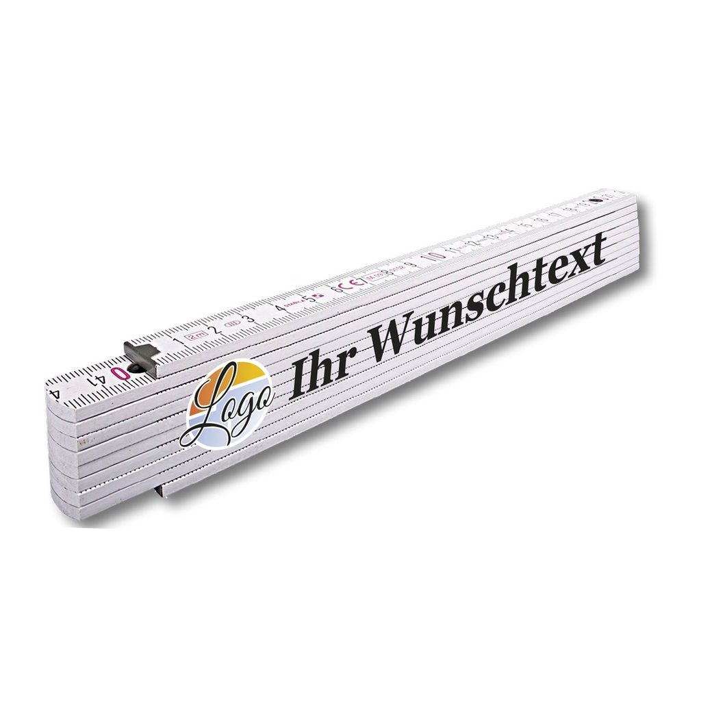 geschenkartikel zollstock weiss