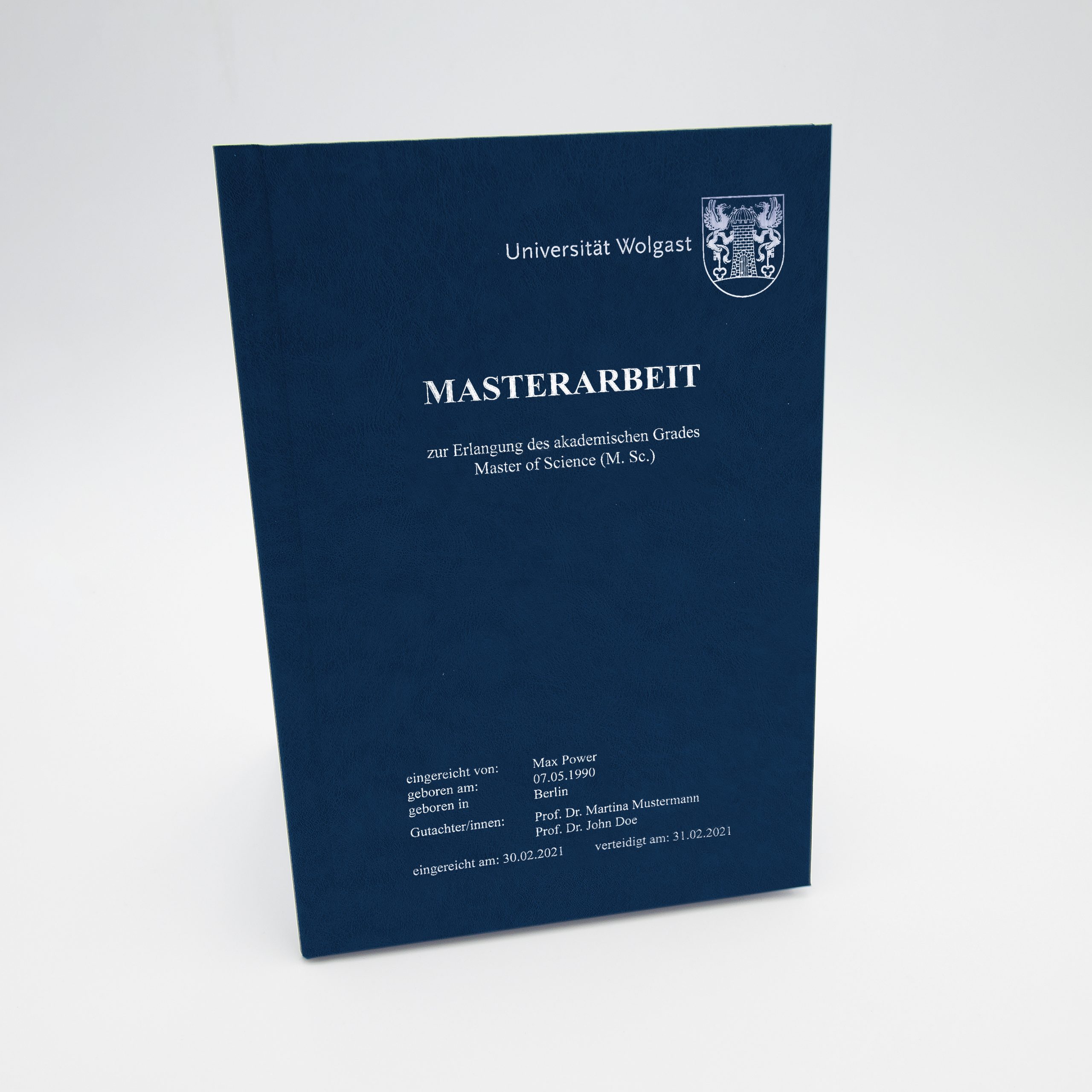 hc leder blau silber