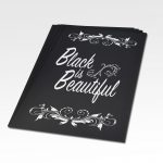 Weiß-auf-schwarz-Drucke